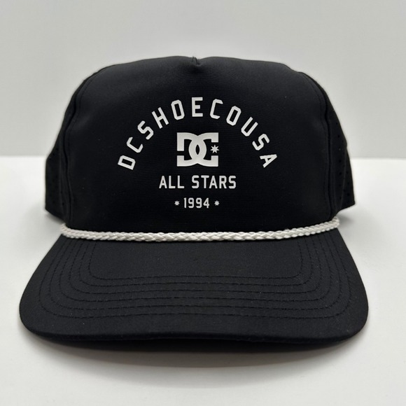 DC Shoes Other - DC Shoes All Stars 1994 Snapback Hat Black Rope Trucker Perforated Cap OSFM NEW